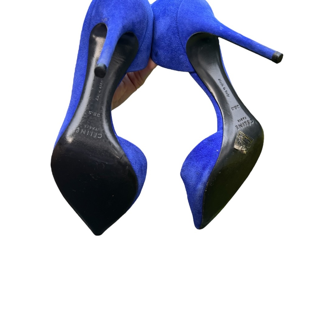 Celine sapphire suede d’orsay heels - Picture 10 of 11